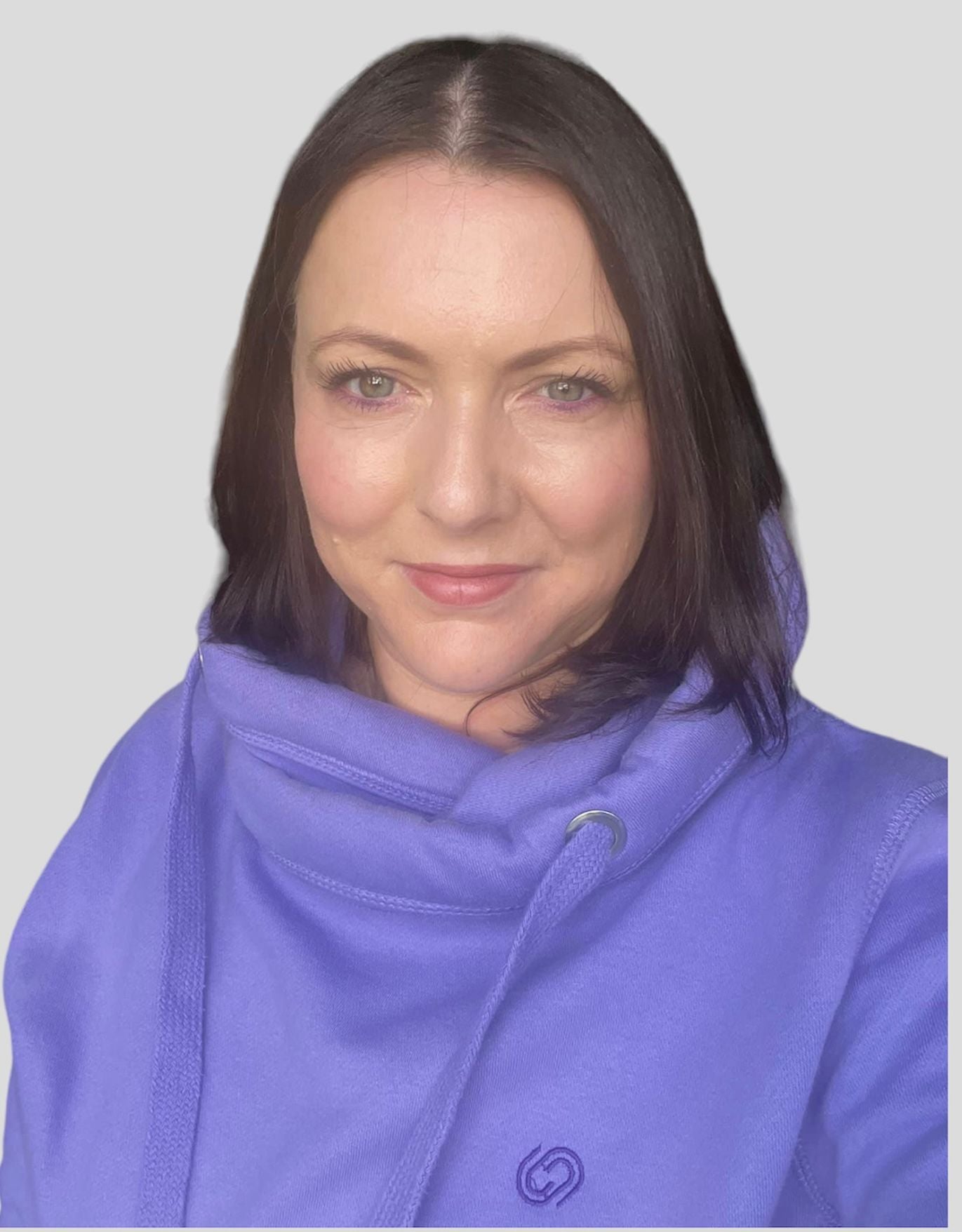 Purple Cross Neck Hoodie