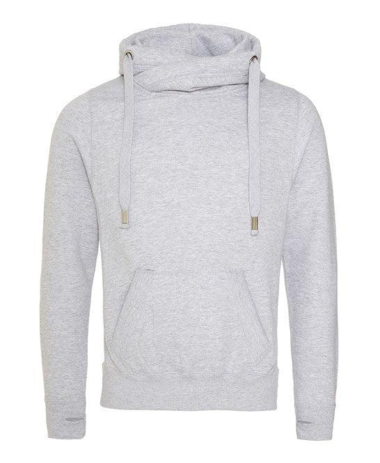 Grey Cross Neck Hoodie