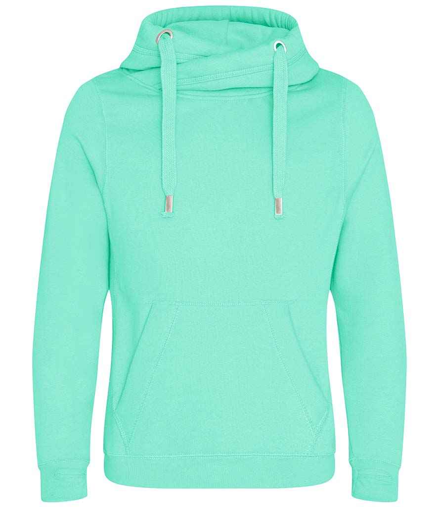 Peppermint Green Cross Neck Hoodie