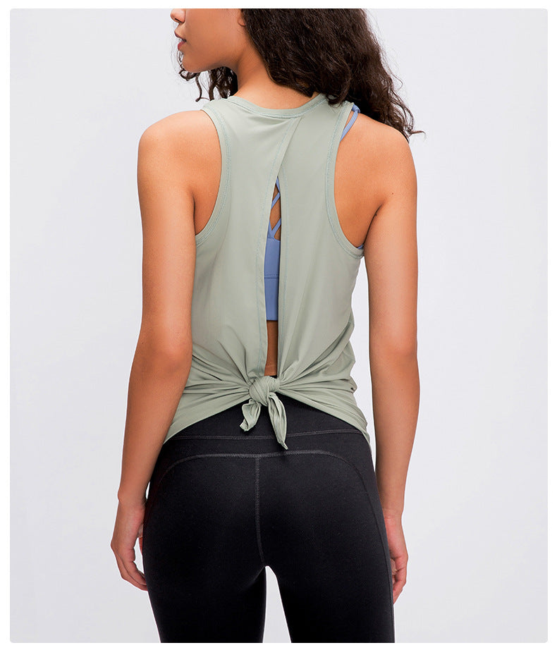 Sage Green Tie Back Tank Top