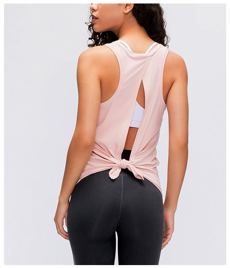 Baby Pink Tie Back Tank Top