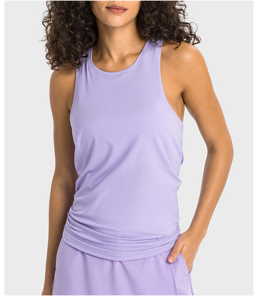 Purple Tie Back Tank Top