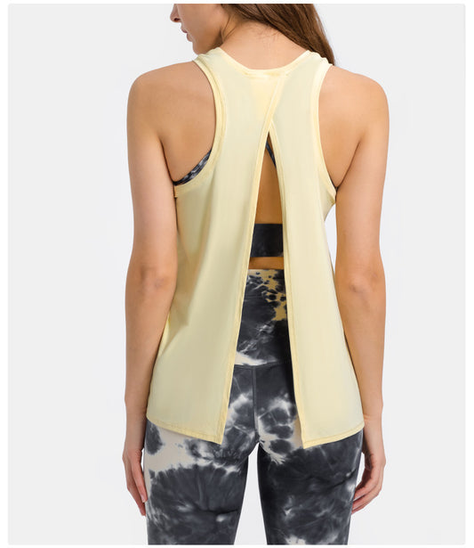 Yellow Tie Back Tank Top