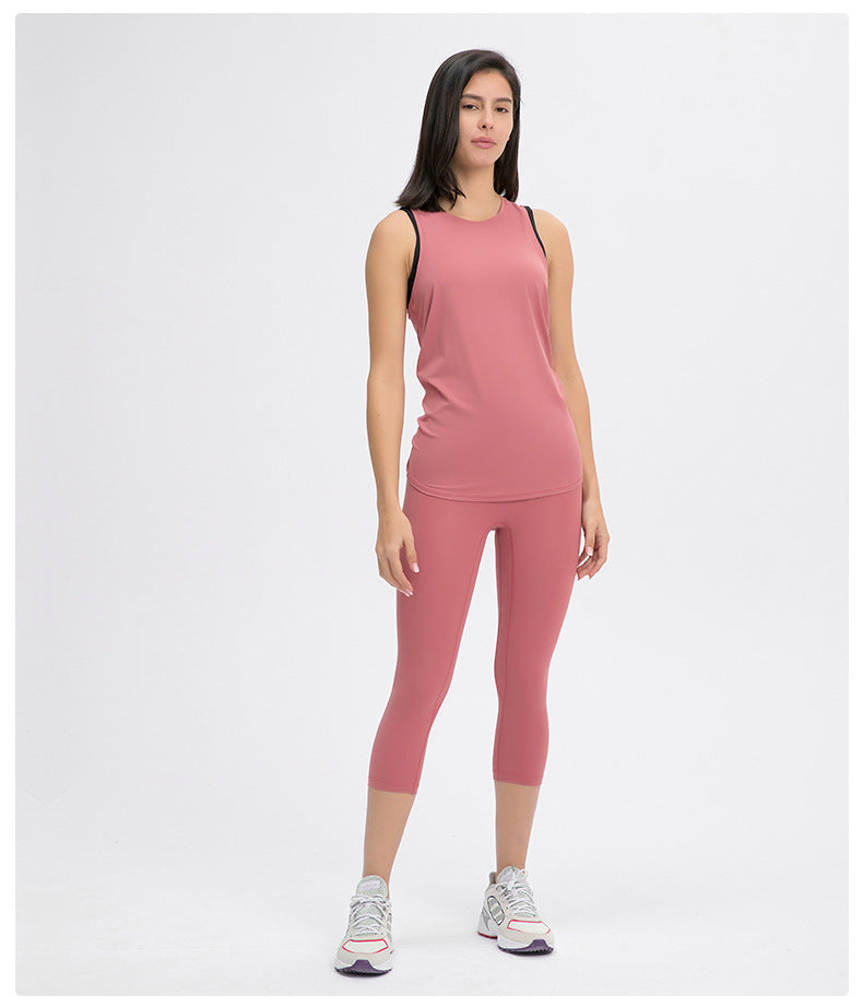 Dusky Pink Tie Back Tank Top