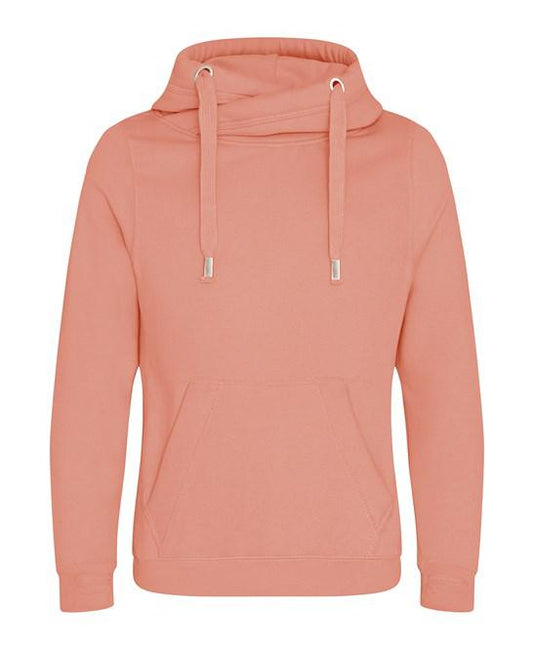 Dusky Pink Cross Neck Hoodie