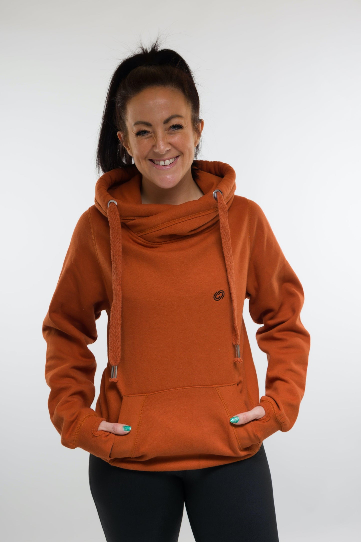 Ginger Biscuit Cross Neck Hoodie