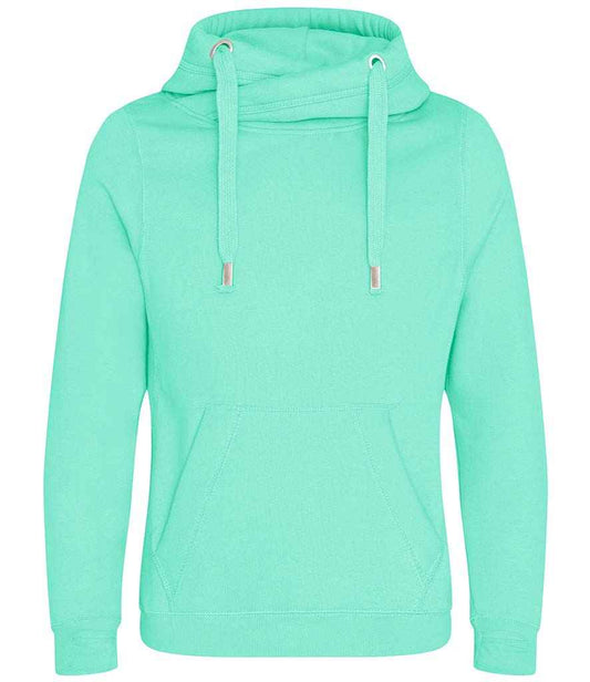 Peppermint Green Cross Neck Hoodie