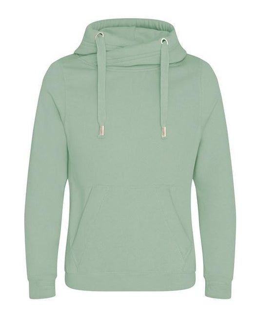 Sage Green Cross Neck Hoodie